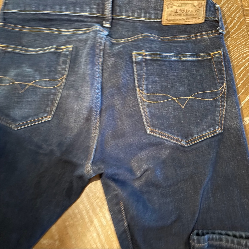 Ralph Lauren Men's Dark Blue Slim Straight Jeans (32x30)